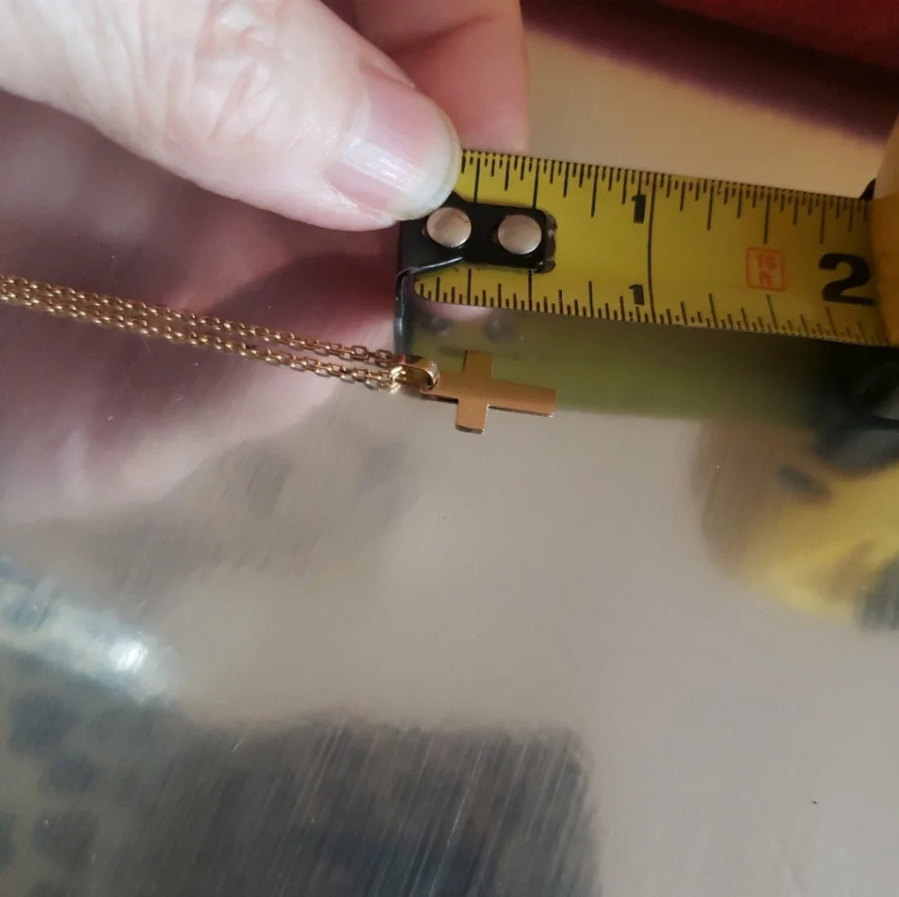 Cross Pendant Necklace gold 18kl Kids Name Bryan New Vintage - Picture 6 of 13